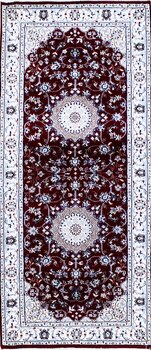 Nain - Teppich aus Indien,  Schafwolle/Seide, Größe: 81x188cm Sonderpreis: € 598,-