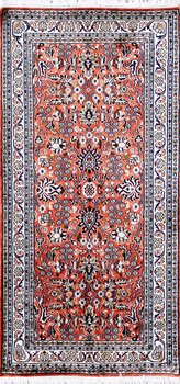 Kashmir-Seide - Teppich aus Kashmir,  Natur-Seide, Größe: 63x126cm Sonderpreis: € 582,-