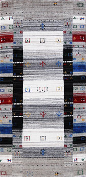 Gabbeh-Loom - Teppich aus Indien,  Schurwolle, Größe: 73x150cm Sonderpreis: € 230,-