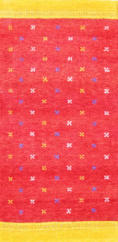 Gabbeh-Jumbo - Teppich aus Indien,  Schurwolle, Größe: 98x192cm Sonderpreis: € 198,-