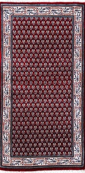 Mir - Teppich aus Indien,  Schurwolle, Größe: 64x121cm Sonderpreis: € 243,-