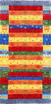 Gabbeh-Loom - Teppich aus Indien,  Schurwolle, Größe: 72x151cm Sonderpreis: € 228,-