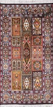 Kashmir-Seide - Teppich aus Kashmir,  Natur-Seide, Größe: 65x123cm Sonderpreis: € 586,-