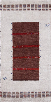Gabbeh-Jumbo - Teppich aus Indien,  Schurwolle, Größe: 73x144cm Sonderpreis: € 138,-
