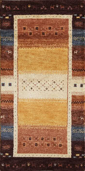 Gabbeh-Jumbo - Teppich aus Indien,  Schurwolle, Größe: 72x143cm Sonderpreis: € 135,-