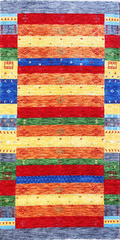 Gabbeh-Loom - Teppich aus Indien,  Schurwolle, Größe: 105x201cm Sonderpreis: € 443,-