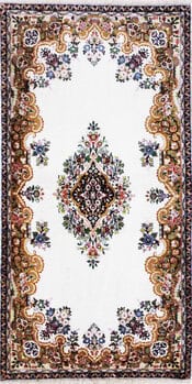 Kashmir - Teppich aus Kashmir,  Natur-Seide, Größe: 65x130cm Sonderpreis: € 266,-