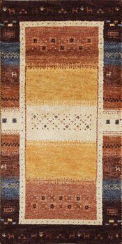 Gabbeh-Jumbo - Teppich aus Indien,  Schurwolle, Größe: 72x143cm Sonderpreis: € 135,-
