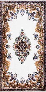 Kashmir - Teppich aus Kashmir,  Natur-Seide, Größe: 65x130cm Sonderpreis: € 266,-