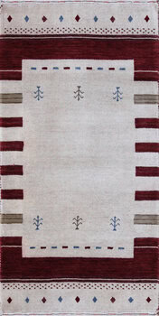 Gabbeh-Loom - Teppich aus Indien,  Schurwolle, Größe: 72x141cm Sonderpreis: € 213,-