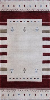 Gabbeh-Loom - Teppich aus Indien,  Schurwolle, Größe: 72x141cm Sonderpreis: € 213,-