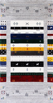 Gabbeh-Loom - Teppich aus Indien,  Schurwolle, Größe: 106x201cm Sonderpreis: € 447,-