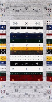 Gabbeh-Loom - Teppich aus Indien,  Schurwolle, Größe: 106x201cm Sonderpreis: € 447,-