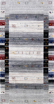 Gabbeh-Loom - Teppich aus Indien,  Schurwolle, Größe: 106x202cm Sonderpreis: € 449,-