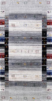 Gabbeh-Loom - Teppich aus Indien,  Schurwolle, Größe: 106x202cm Sonderpreis: € 449,-