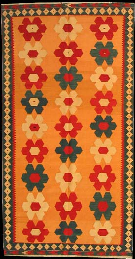 Kelim - Teppich aus Orient,  Schurwolle, Größe: 146x281cm Sonderpreis: € 410,-
