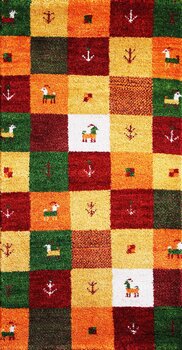 Gabbeh-Jumbo - Teppich aus Indien,  Schurwolle, Größe: 66x126cm Sonderpreis: € 87,-