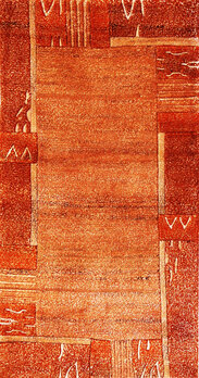 Tibet-Color - Teppich aus Indien,  Schafwolle/Viskose, Größe: 63x121cm Sonderpreis: € 160,-