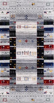 Gabbeh-Loom - Teppich aus Indien,  Schurwolle, Größe: 72x141cm Sonderpreis: € 213,-