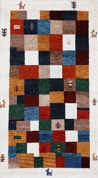 Gabbeh-Jumbo - Teppich aus Indien,  Schurwolle, Größe: 92x166cm Sonderpreis: € 161,-