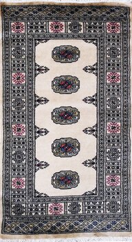 Bochara - Teppich aus Pakistan,  Schurwolle, Größe: 76x132cm Sonderpreis: € 210,-
