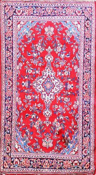 Hamadan - Teppich aus Orient,  Schurwolle, Größe: 124x218cm Sonderpreis: € 708,-