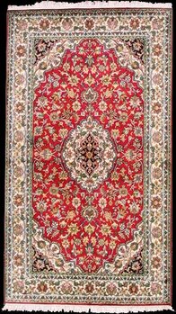 Kashmir-Seide - Teppich aus Kashmir,  Natur-Seide, Größe: 97x153cm Sonderpreis: € 769,-