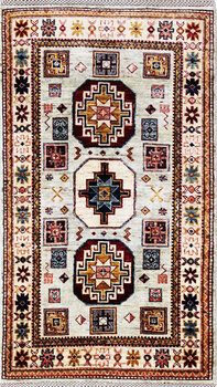 Kazak Exklusiv - Teppich aus Afghanistan ,  Ghazniwolle, Größe: 76x133cm Sonderpreis: € 397,-