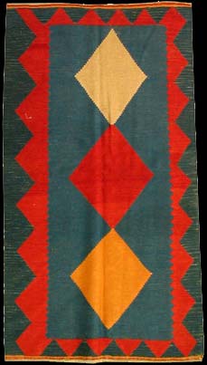 Kelim - Teppich aus Orient,  Schurwolle, Größe: 116x209cm Sonderpreis: € 242,-