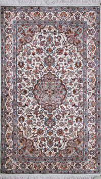 Kashmir-Seide - Teppich aus Kashmir,  Natur-Seide, Größe: 90x152cm Sonderpreis: € 1.003,-