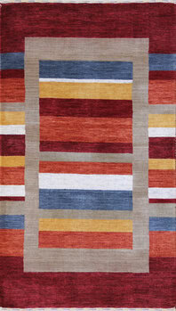 Gabbeh-Loom - Teppich aus Indien,  Schurwolle, Größe: 96x161cm Sonderpreis: € 324,-