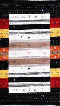 Gabbeh-Loom - Teppich aus Indien,  Schurwolle, Größe: 93x163cm Sonderpreis: € 318,-