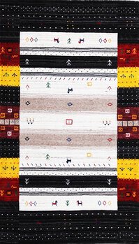 Gabbeh-Loom - Teppich aus Indien,  Schurwolle, Größe: 93x161cm Sonderpreis: € 314,-