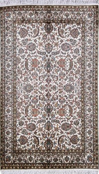 Kashmir-Seide - Teppich aus Kashmir,  Natur-Seide, Größe: 92x151cm Sonderpreis: € 1.018,-