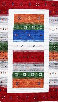 Gabbeh-Loom - Teppich aus Indien,  Schurwolle, Größe: 95x161cm Sonderpreis: € 321,-