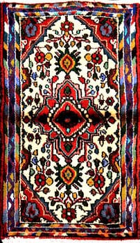Hamadan - Teppich aus Orient,  Schurwolle, Größe: 61x91cm Sonderpreis: € 102,-