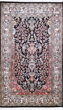 Kashmir-Seide - Teppich aus Kashmir,  Natur-Seide, Größe: 74x123cm Sonderpreis: € 667,-
