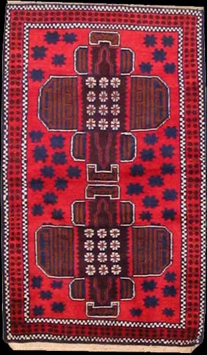 Belutsch - Teppich aus Afghanistan ,  Schurwolle, Größe: 80x131cm Sonderpreis: € 110,-