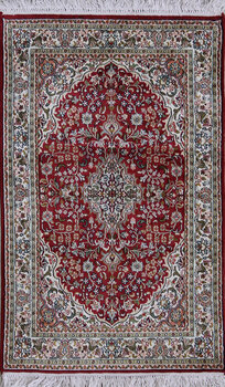 Kashmir-Seide - Teppich aus Kashmir,  Natur-Seide, Größe: 63x98cm Sonderpreis: € 453,-