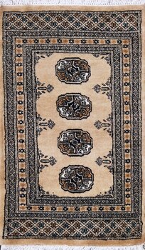 Bochara - Teppich aus Pakistan,  Schurwolle, Größe: 65x104cm Sonderpreis: € 142,-