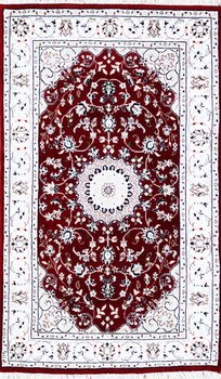 Nain - Teppich aus Indien,  Schafwolle/Seide, Größe: 78x129cm Sonderpreis: € 395,-