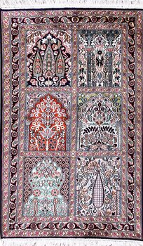 Kashmir-Seide - Teppich aus Kashmir,  Natur-Seide, Größe: 78x124cm Sonderpreis: € 709,-