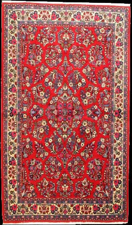 Sarough - Teppich aus Orient,  Schurwolle, Größe: 134x226cm Sonderpreis: € 683,-