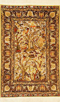 Hereke - Teppich aus Tuerkei,  Natur-Seide, Größe: 78x120cm Sonderpreis: € 1.833,-