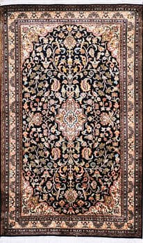 Kashmir-Seide - Teppich aus Kashmir,  Natur-Seide, Größe: 77x125cm Sonderpreis: € 706,-