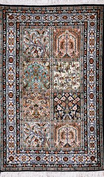 Kashmir-Seide - Teppich aus Kashmir,  Natur-Seide, Größe: 62x99cm Sonderpreis: € 402,-