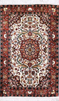 Kashmir-Seide - Teppich aus Kashmir,  Natur-Seide, Größe: 62x97cm Sonderpreis: € 378,-