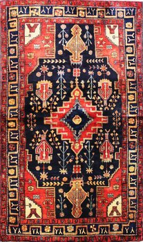 Hamadan - Teppich aus Orient,  Schurwolle, Größe: 141x232cm Sonderpreis: € 686,-