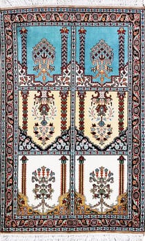 Kashmir-Seide - Teppich aus Kashmir,  Natur-Seide, Größe: 74x116cm Sonderpreis: € 629,-