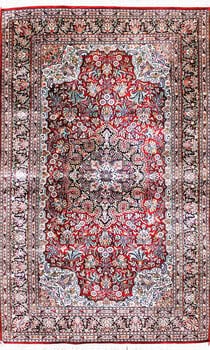 Kashmir-Seide - Teppich aus Kashmir,  Natur-Seide/Seide, Größe: 94x157cm Sonderpreis: € 2.118,-